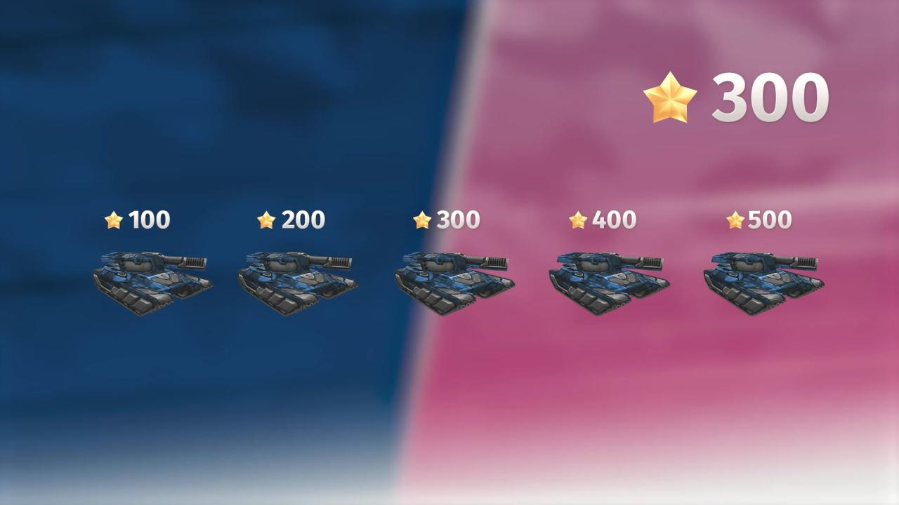 3D坦克性别大作战平均获得星星数图例