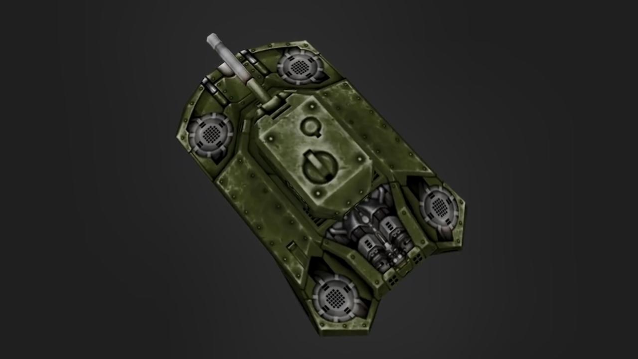 全新悬浮重型底盘“战神”+轰天炮俯视图