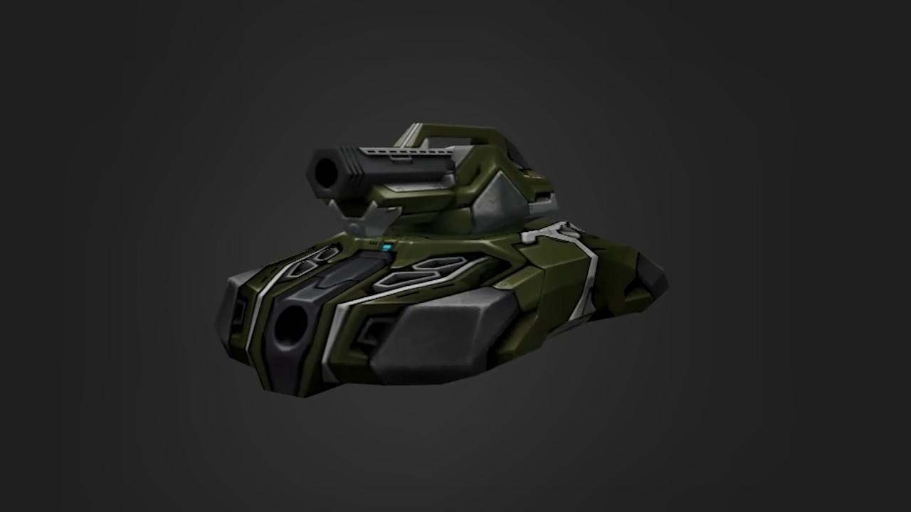 全新悬浮重型底盘“战神”+滑膛炮3/4侧面