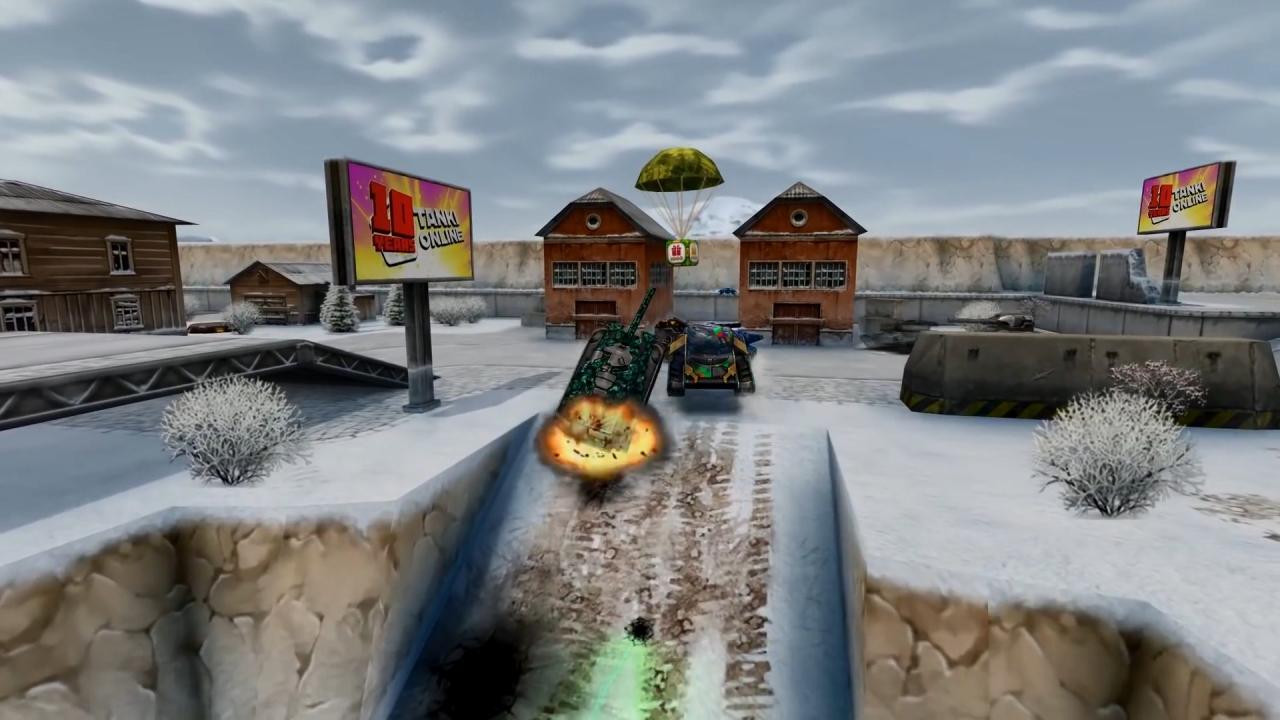 3D坦克HTML5版本战场画面