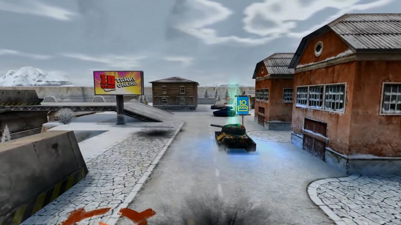 3D坦克HTML5版本战场画面