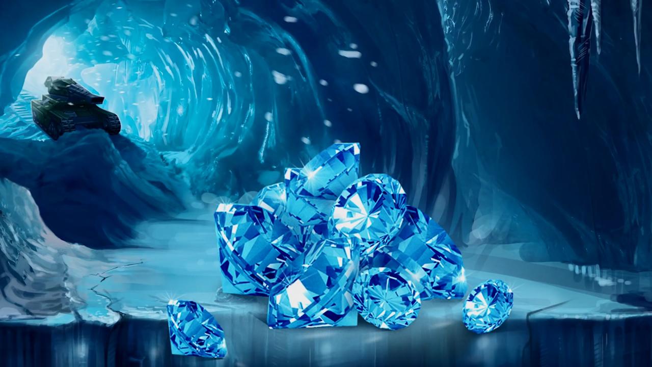 3D坦克百万蓝水晶壁纸