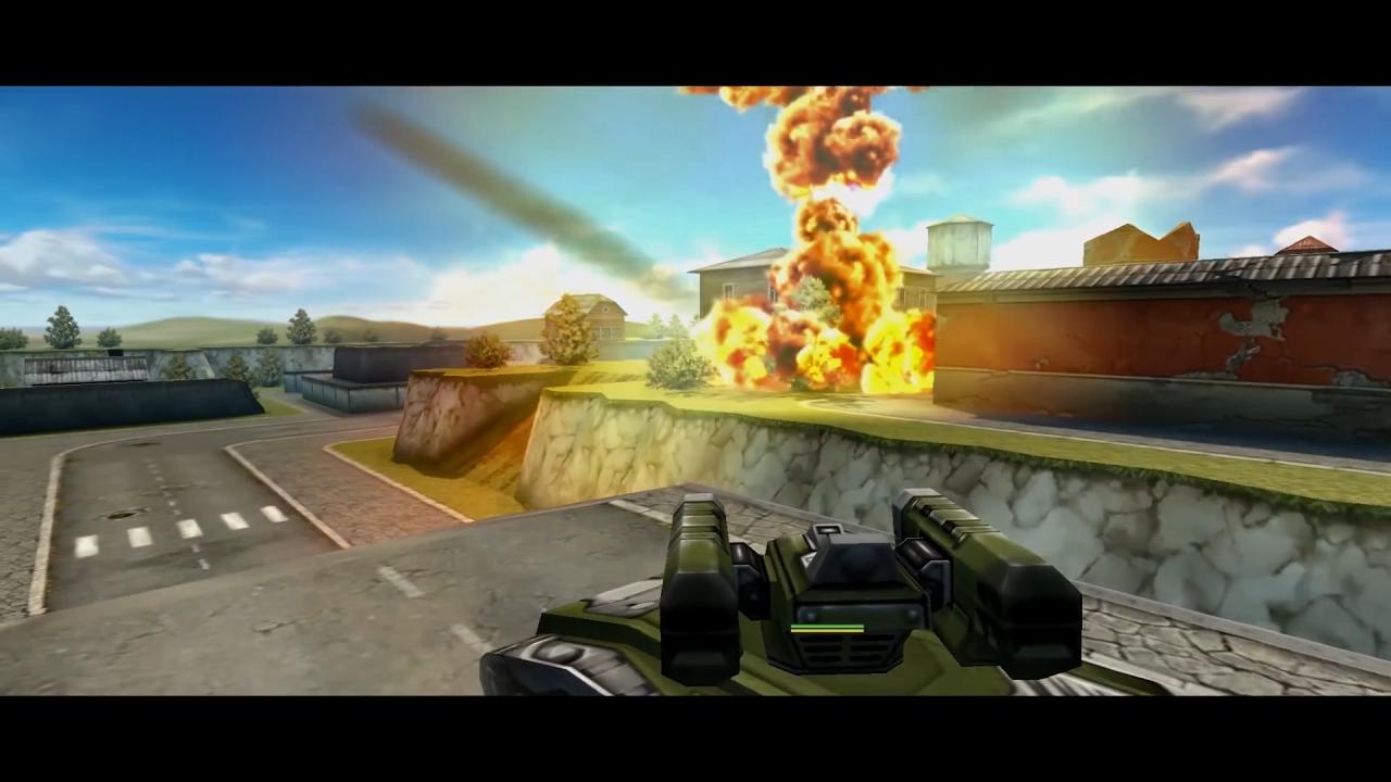 3D坦克陨石雨金水晶爆炸后的核弹蘑菇云