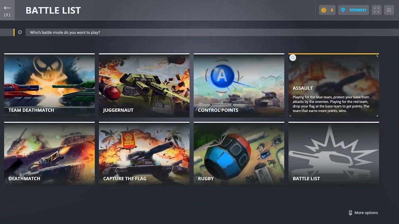 3D坦克HTML5版战场列表界面预览图