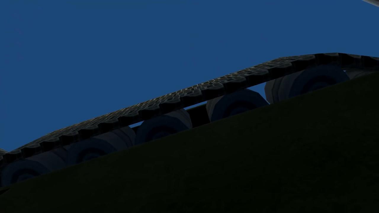 3D坦克维京雷暴炮Prime皮肤的坦克履带，视线可以穿过履带