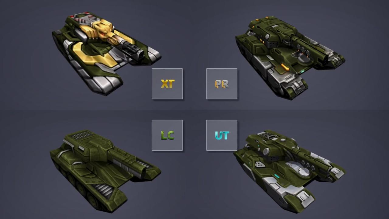 3D坦克新底盘皮肤系列区分