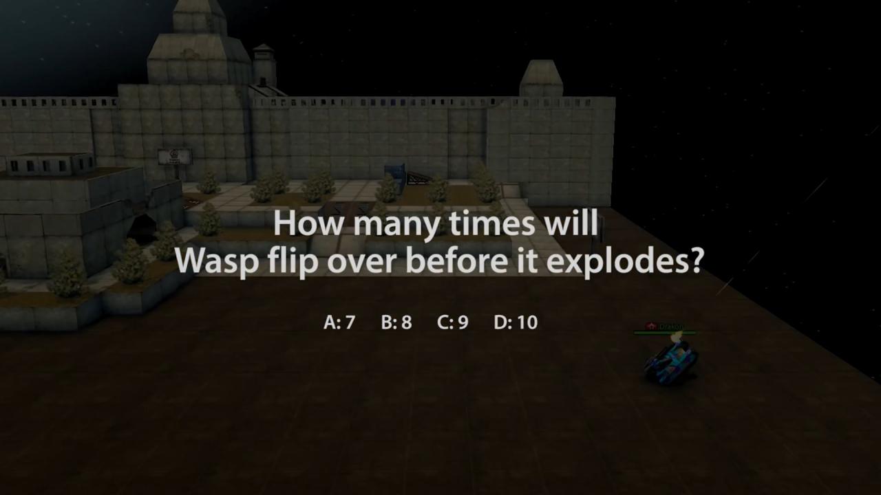 黄蜂将在爆炸前翻滚多少次？