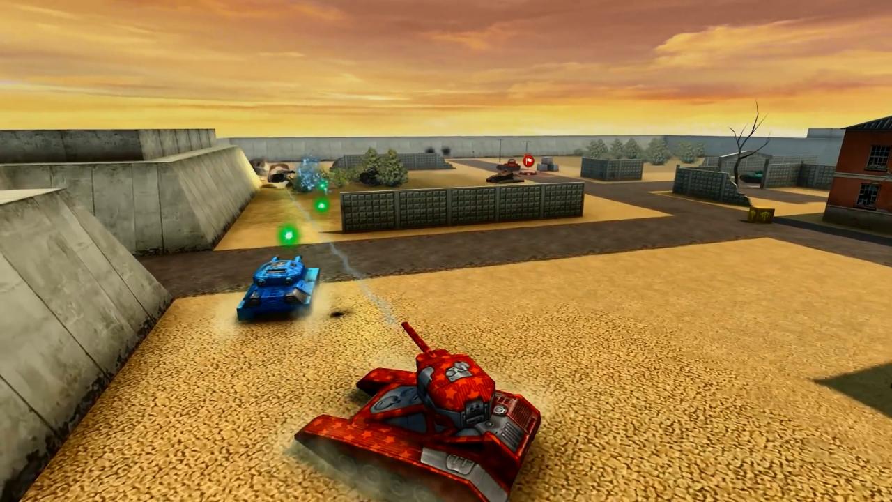 3D坦克激光炮和离子炮在高原地图