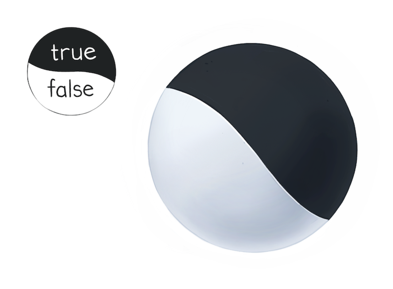 表示ture和false的阴阳关系的太极图