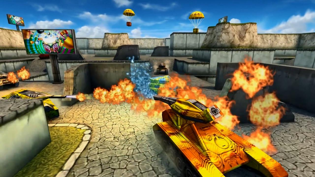 3D坦克双塔遗迹地图中全新的死亡混战模式