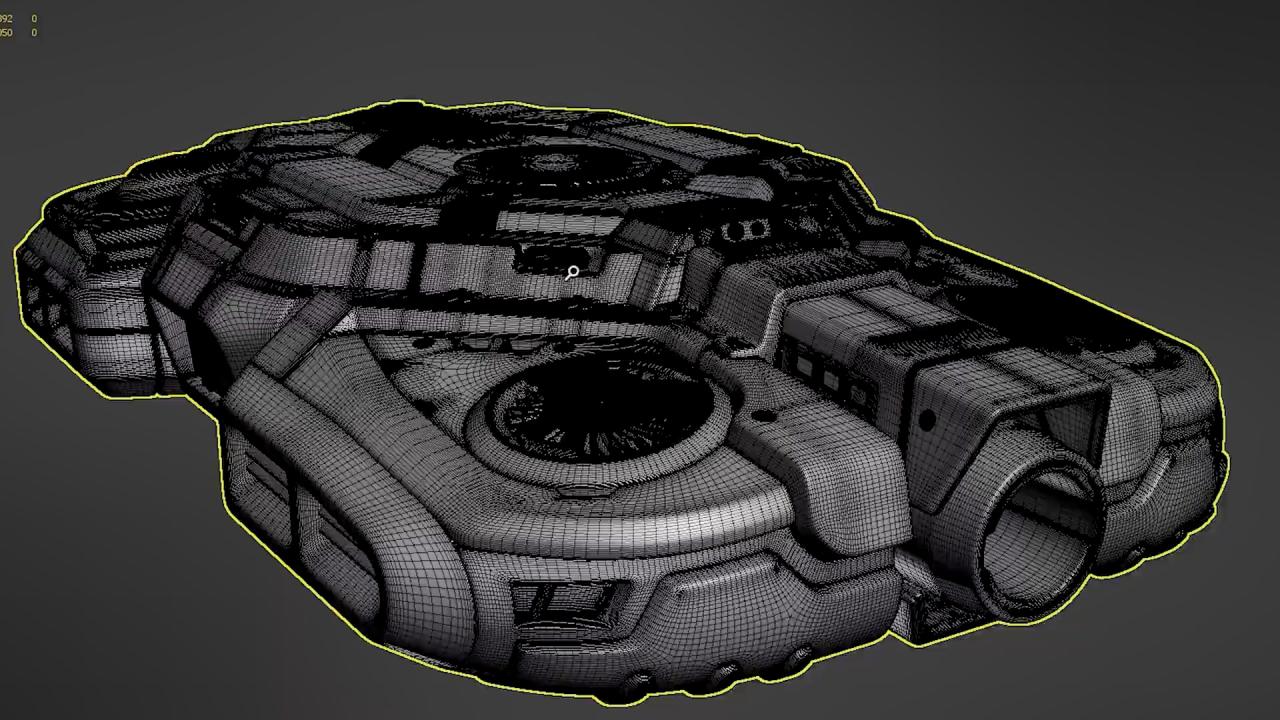 3D坦克磁悬浮底盘战神阿瑞斯的模型