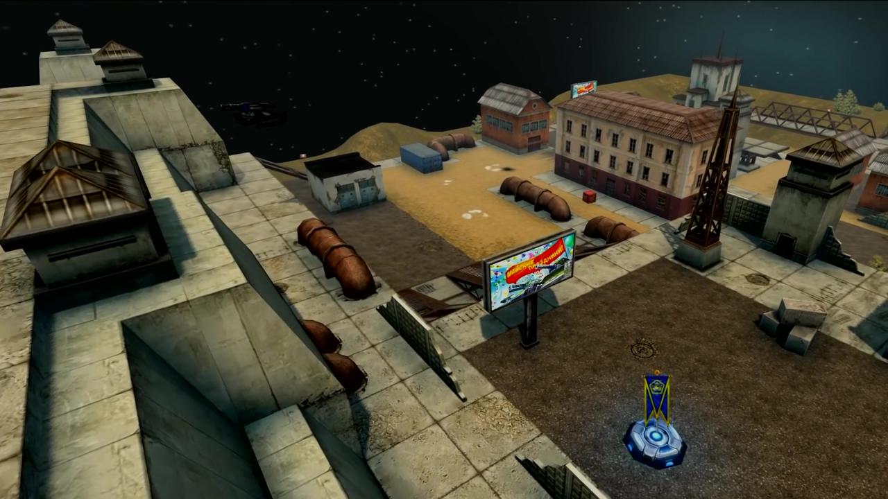 3D坦克黄蜂雷暴炮在寂静地图表现漂移飞行特技