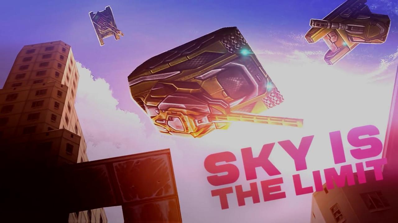 3D坦克极限天空跑酷特技比赛宣传壁纸