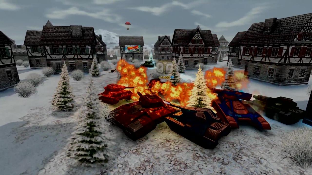 3D坦克金水晶降落到战场