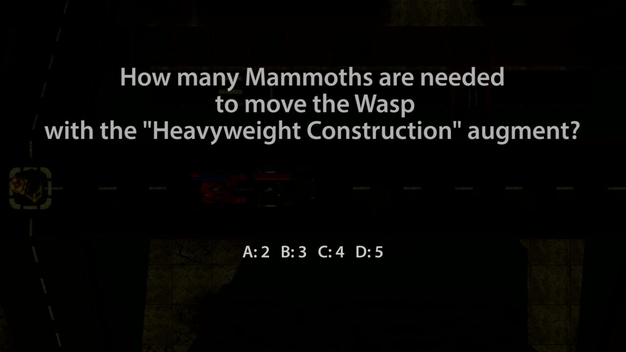 3D坦克猜猜看问题：“重量结构”改造后的黄蜂，需要多少猛犸象移动？