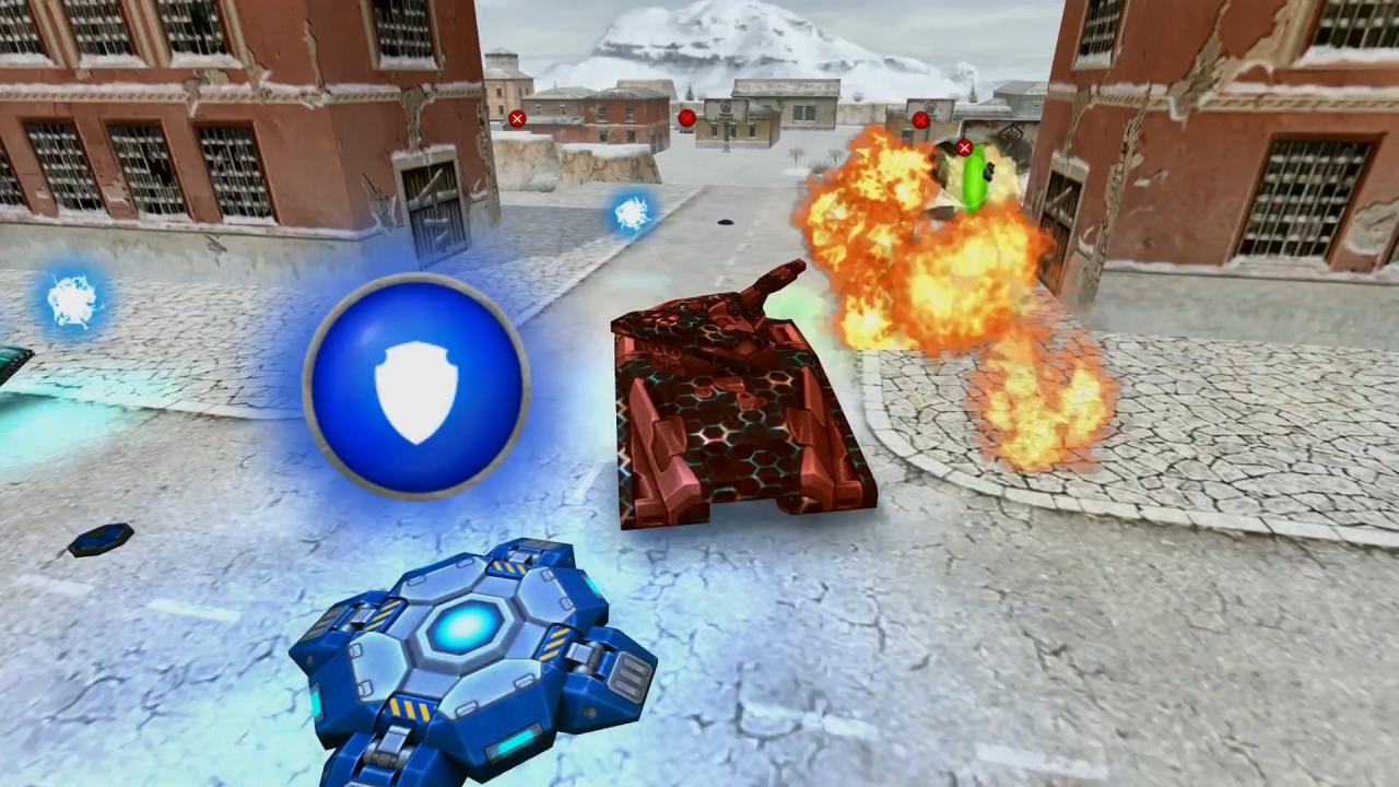 3D坦克山城3C地图猛犸象、镭射炮占领阵地战模式