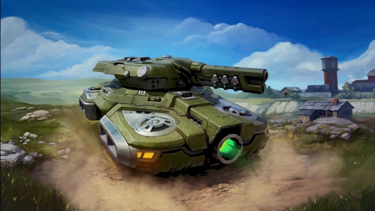 3D坦克战神磁悬浮底盘插画壁纸