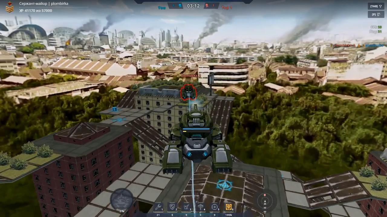 3D坦克两辆新底盘Hopper跳跃到空中对射激光炮