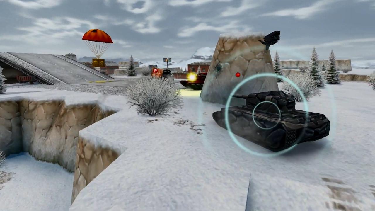 3D坦克正准备射击的激光炮