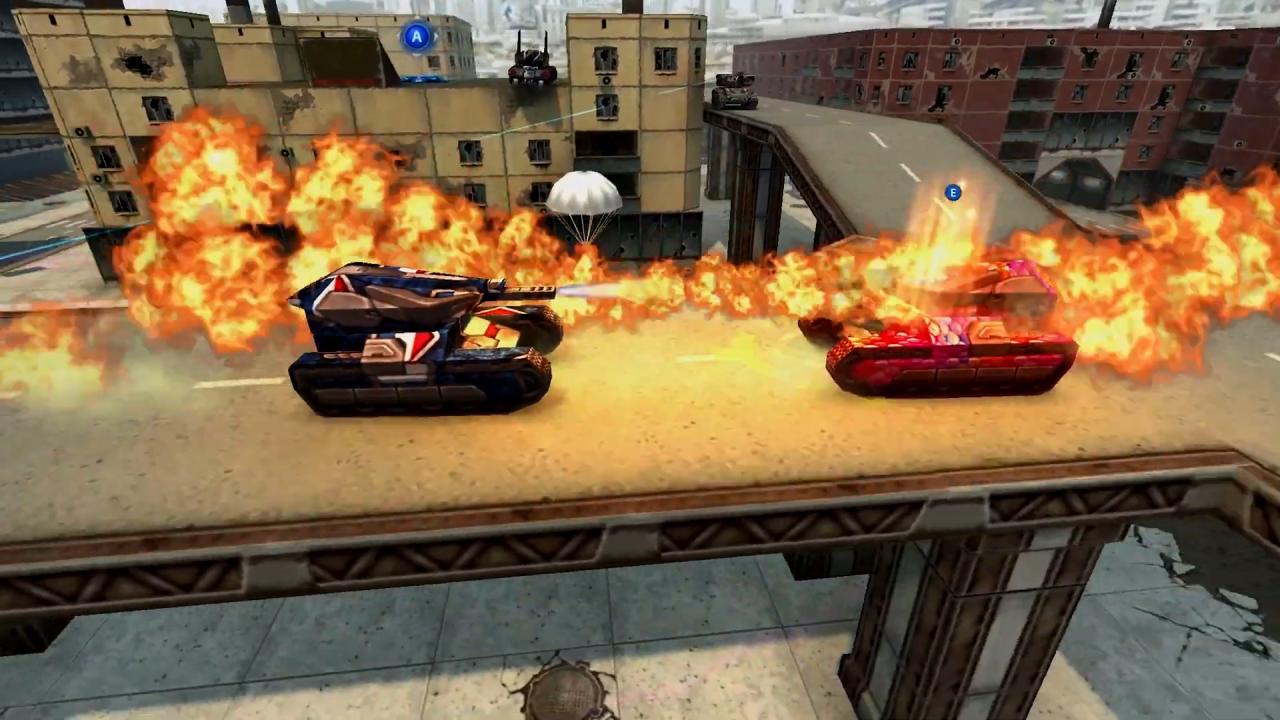 3D坦克未来世界黄蜂火焰炮近战