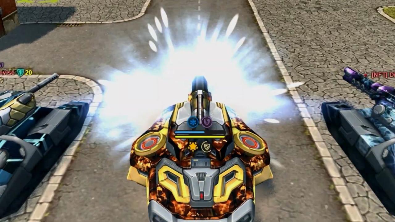 3D坦克新中型磁悬浮底盘射击的冰冻效果