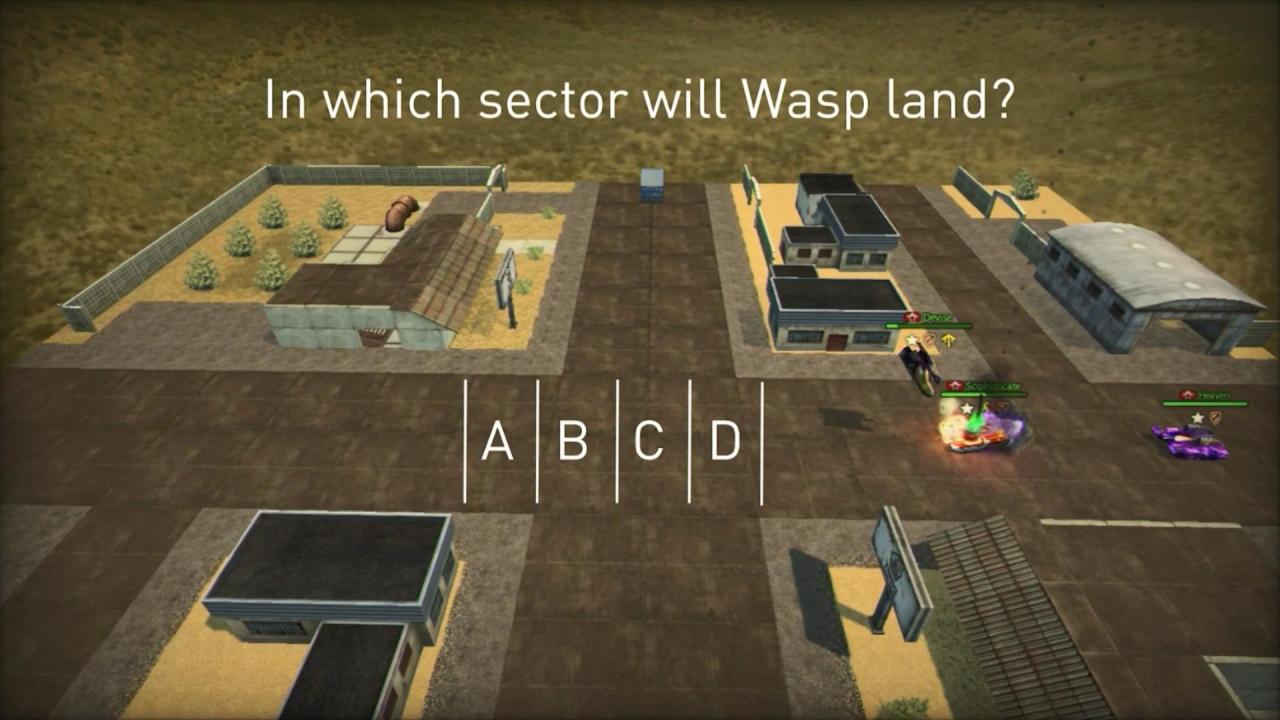 3D坦克每周猜猜看：黄蜂将落在哪个区域？