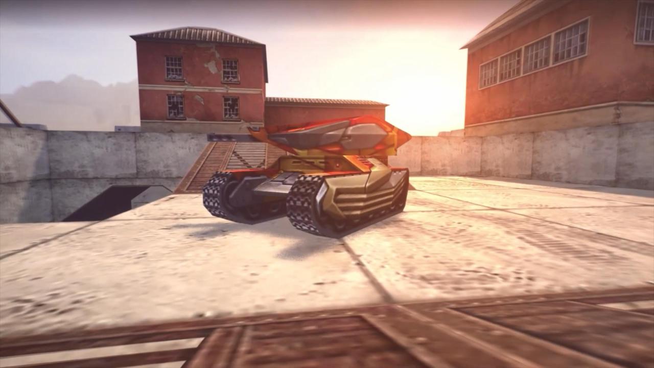 3D坦克黄蜂火焰炮在多边形地图