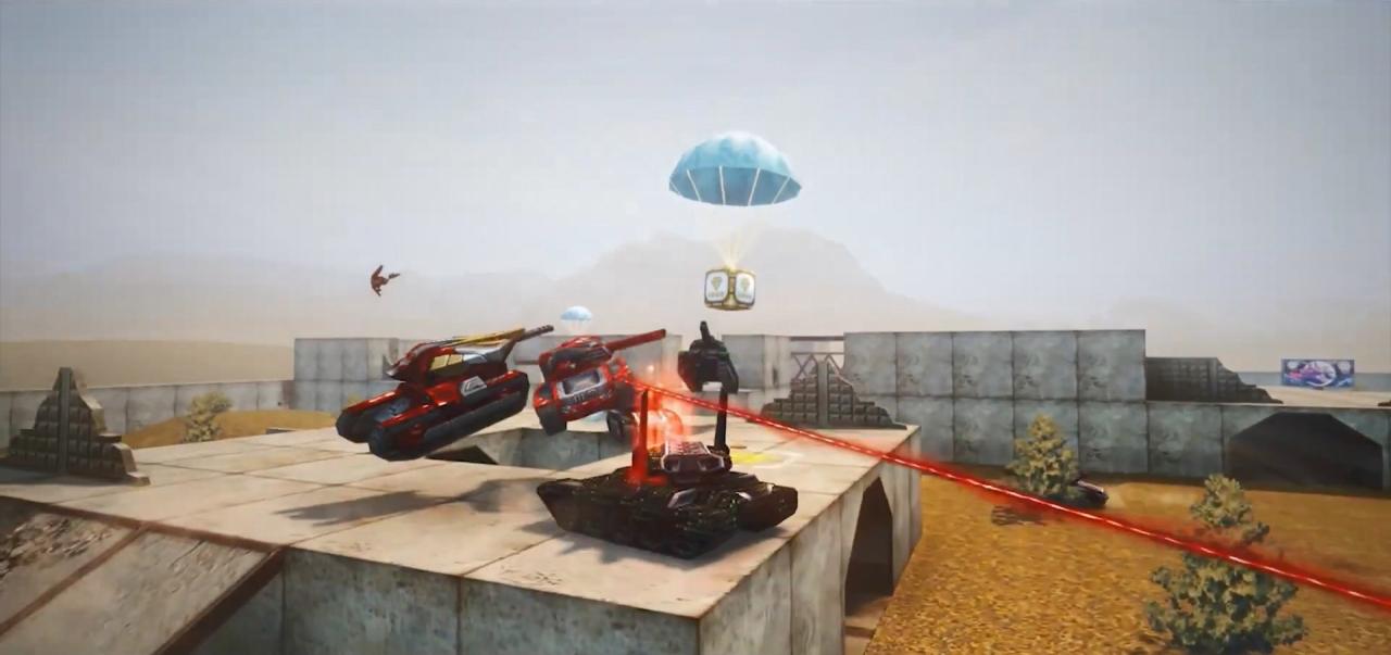 3D坦克夺取金水晶的地图