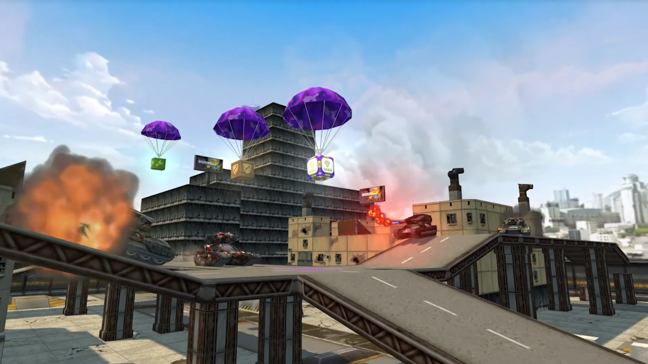 3D坦克未来世界紫色金水晶