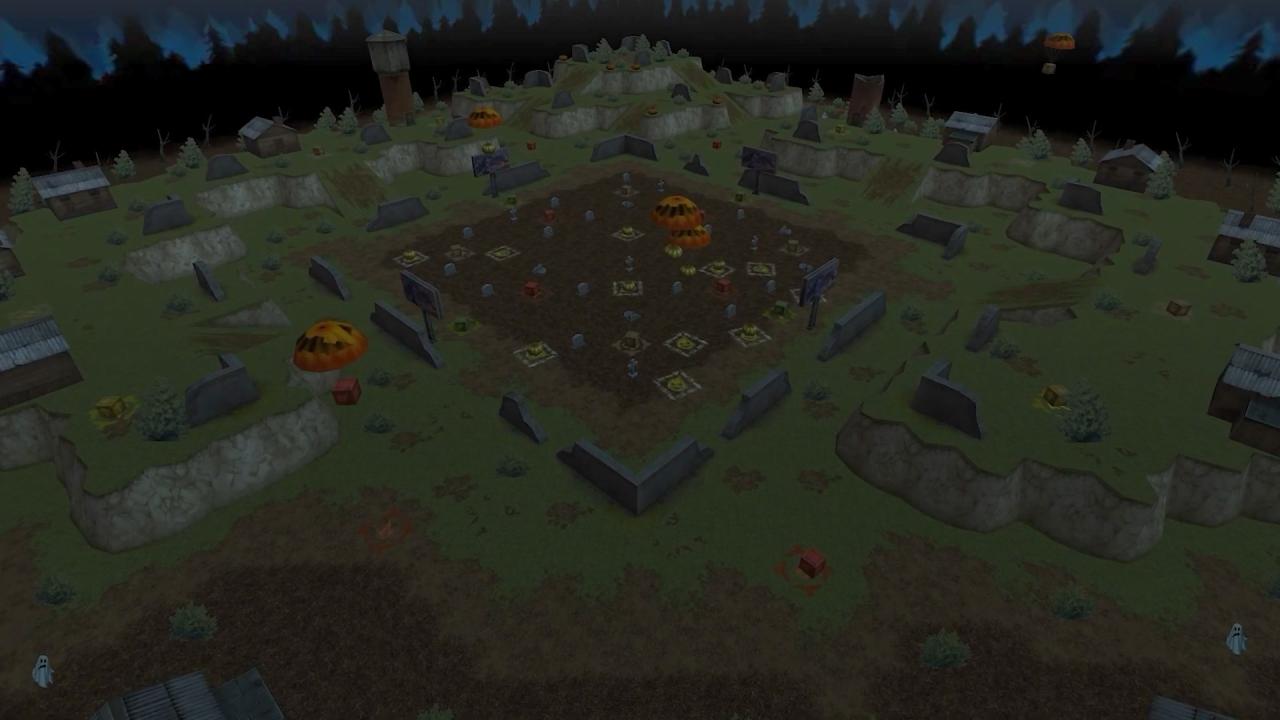 3D坦克万圣节地图南瓜降落伞空投道具箱