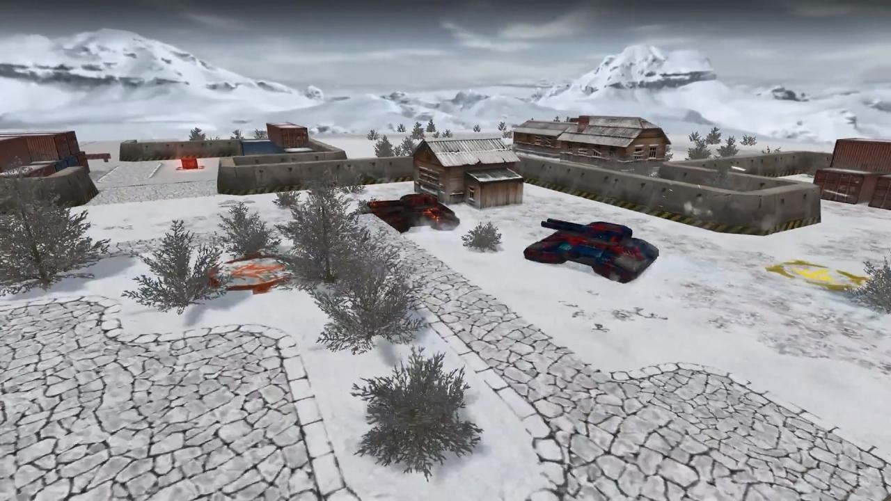 3D坦克白天冬景的剑圣模式中的超级坦克