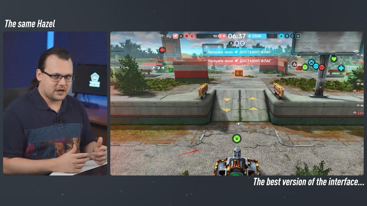 3D坦克游戏总设计师 Hazel 正在介绍开发中的新战场界面