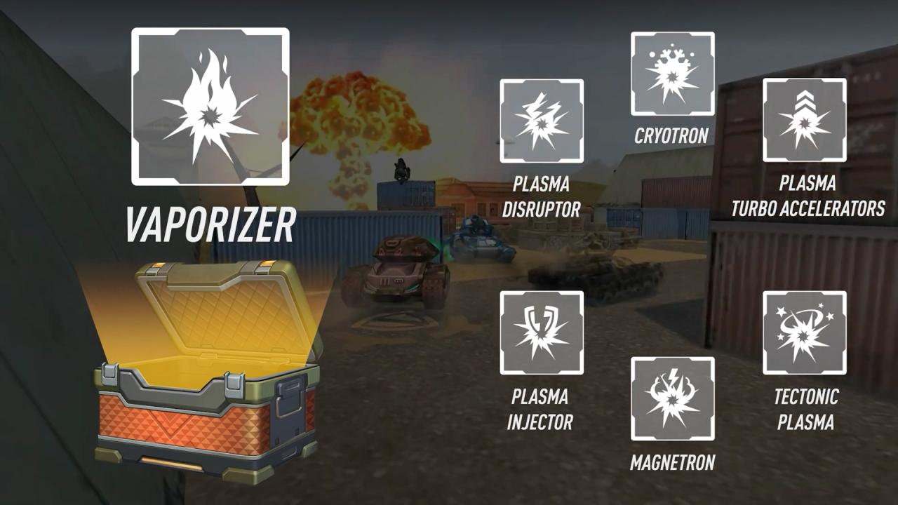 3D坦克离子炮新增的雾化器等6种参数放入了容器中