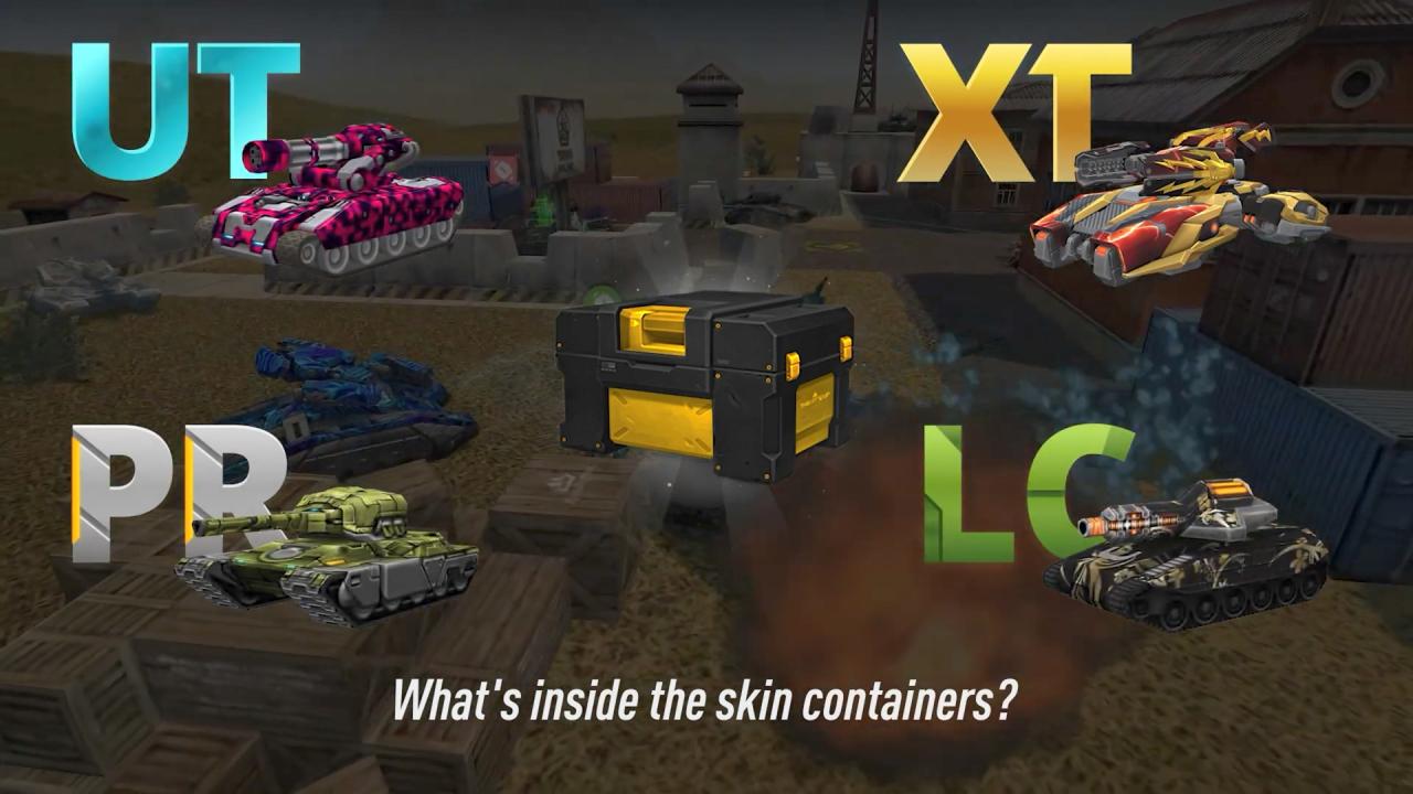 皮肤容器里有 UT、XT、PR 和 LC 级别的皮肤