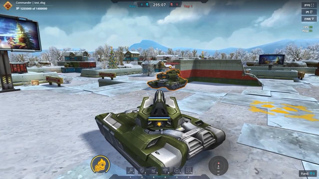 3D坦克滑膛炮瞄准时显示橙色轮廓提示对方炮弹正在重装中