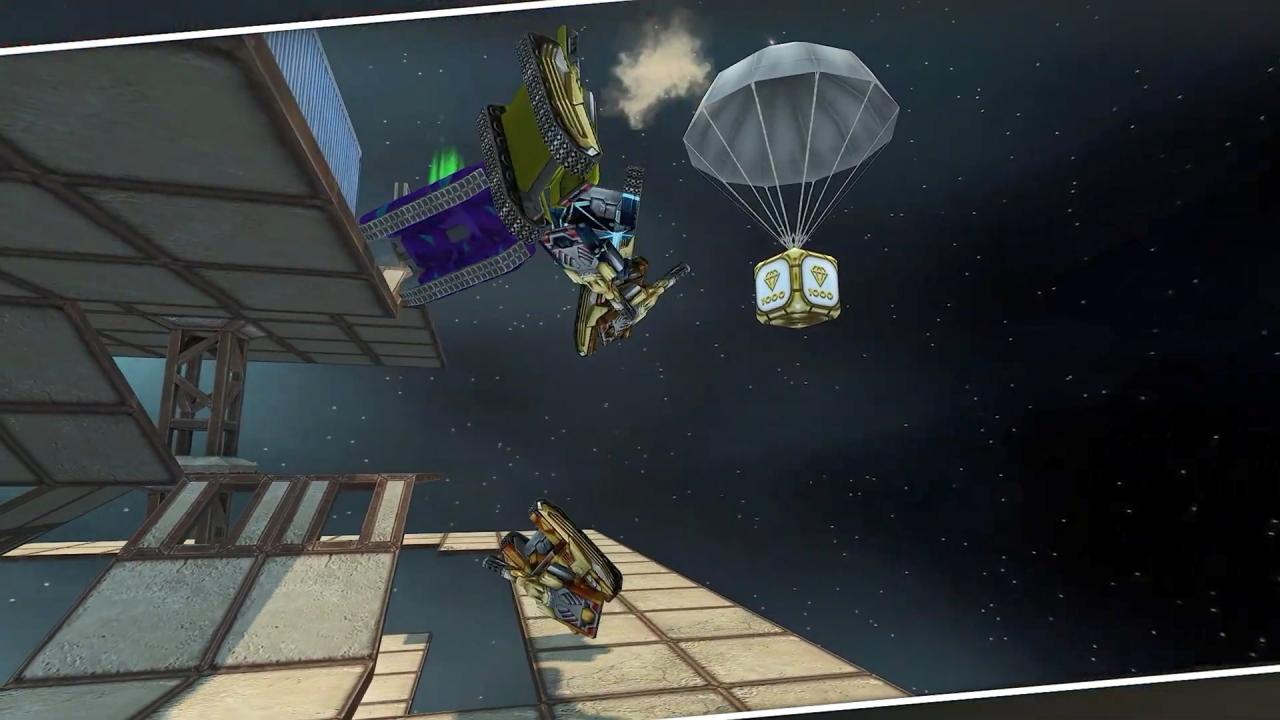 3D坦克失重引力地图上掉落的金水晶