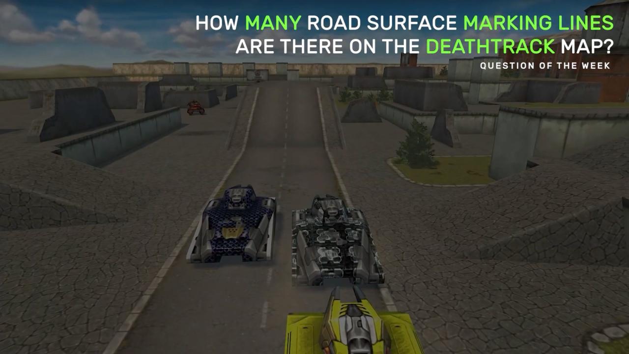 3D坦克每周猜猜看问题：死亡轨道地图上有多少条路面标记线 ？