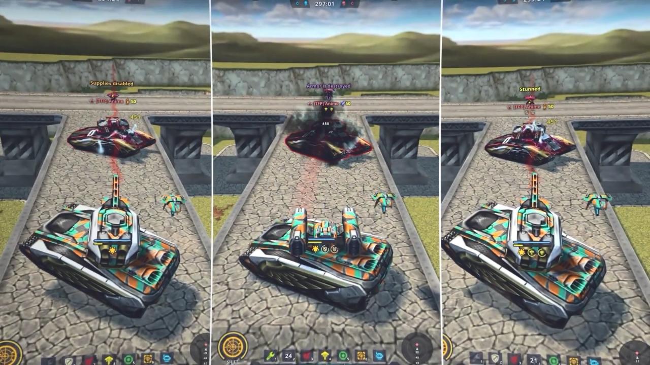 3D坦克急救包道具对可以产生附加状态的炮塔的防御演示