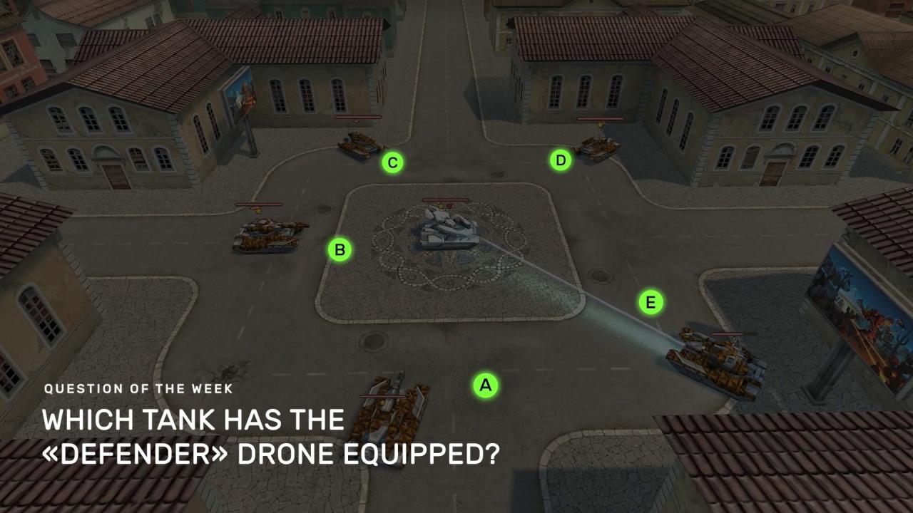 3D 坦克每周猜猜看问题：哪辆坦克装备了“防御者”无人机？