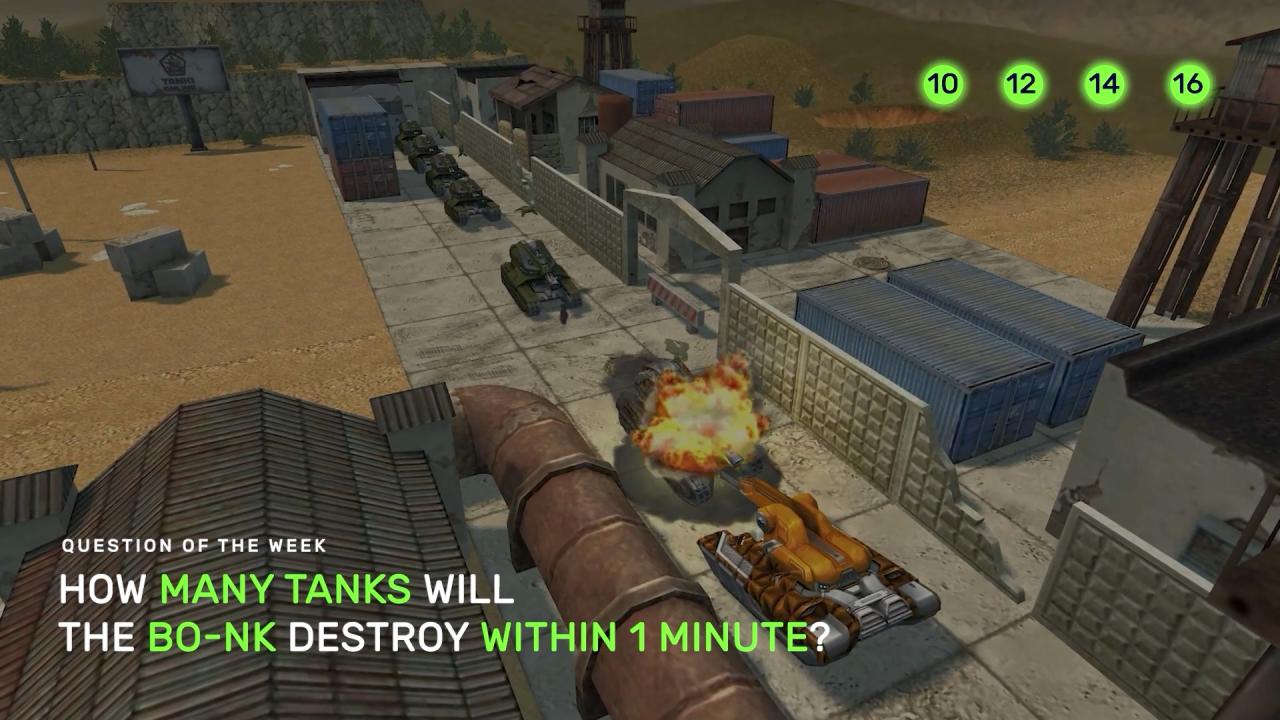 3D坦克每周猜猜看问题：B0-NK将在1分钟内击毁多少辆坦克？