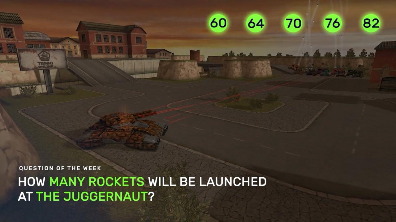 3D 坦克每周猜猜看问题：多少枚火箭弹将击中超级坦克