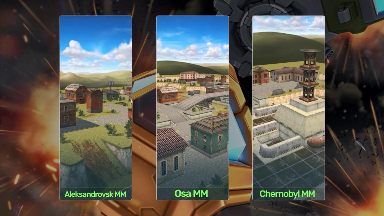 从左到右：亚历山大罗夫斯克地图，德国小镇地图、核电站地图