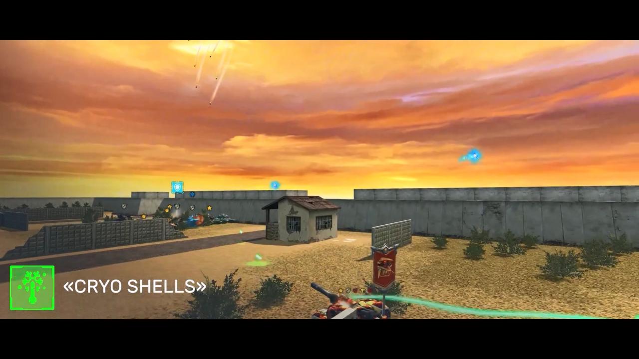 3D坦克蝎型炮塔的火箭弹冰冻效果