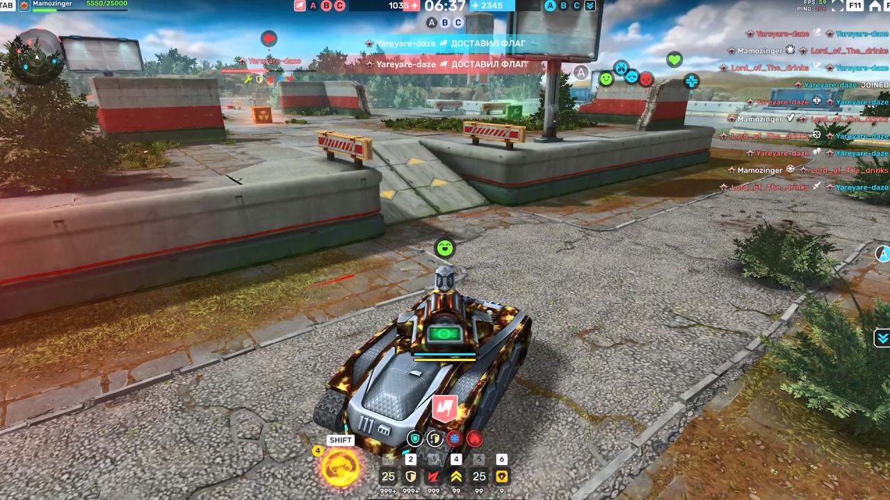 3D坦克新战场界面之一：所有界面图标集中在界面中央