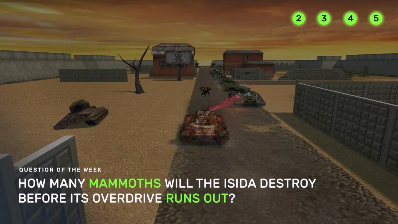 3D坦克每周猜猜看问题:磁力炮在超速状态失效前能击毁多少辆猛犸象?