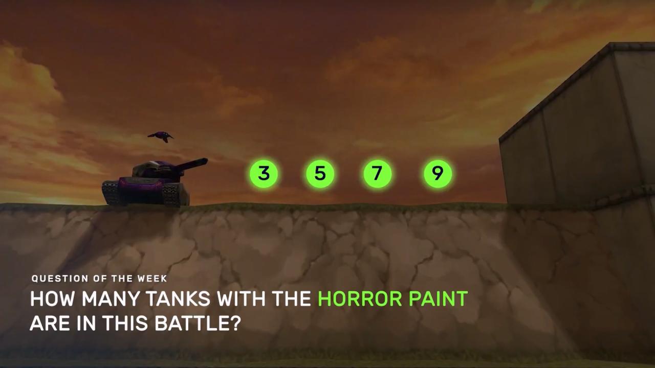 3D坦克战场中有多少辆装备恐怖迷彩的坦克？