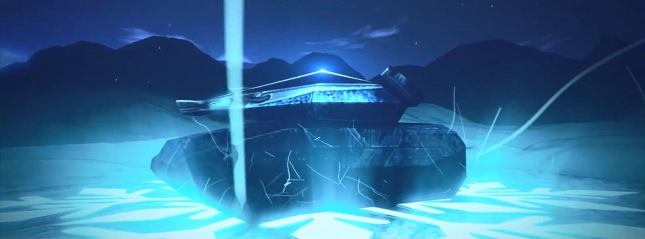 3D坦克冰风暴传奇系列皮肤蜂王底盘侧面图