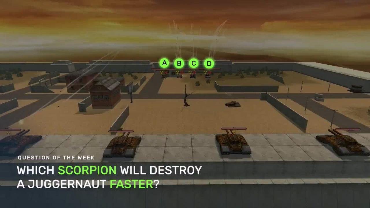 哪辆蝎型坦克能更快地击毁超级坦克？