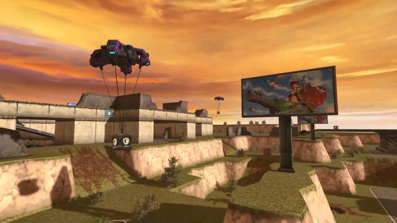 3D坦克2023春季春暖花开主题广告牌、降落伞和金水晶