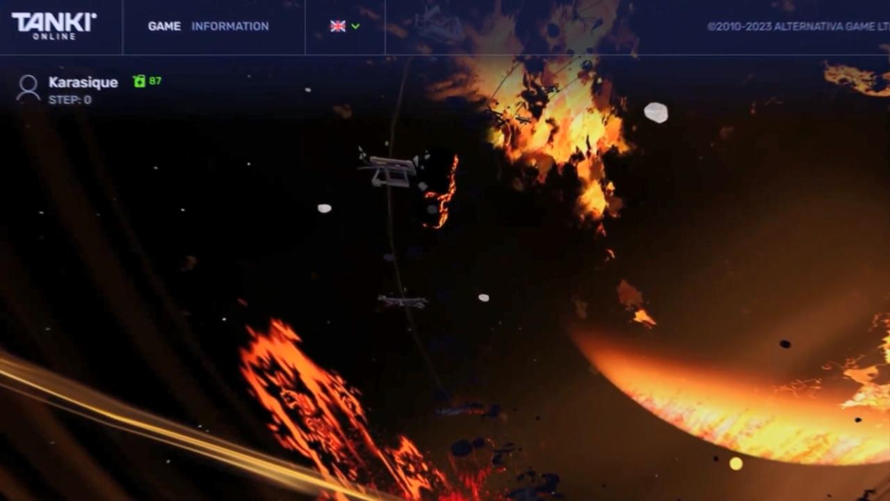 3D坦克太空之旅游戏与暗物质迷你小游戏界面